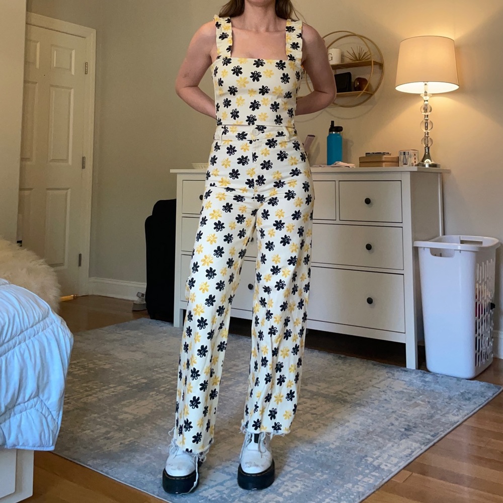 Zara floral denim set